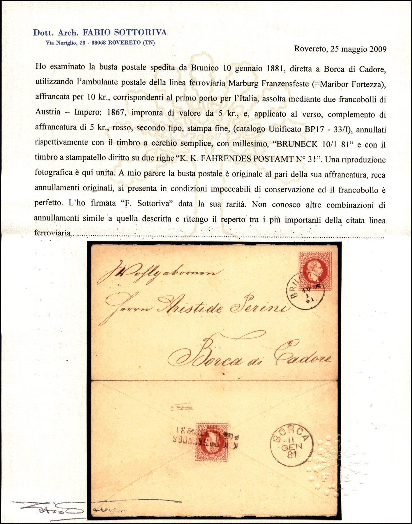 ITALIA / Antichi Stati Italiani / Lombardo Veneto / Territori Italiani d'Austria / Posta ordinari...