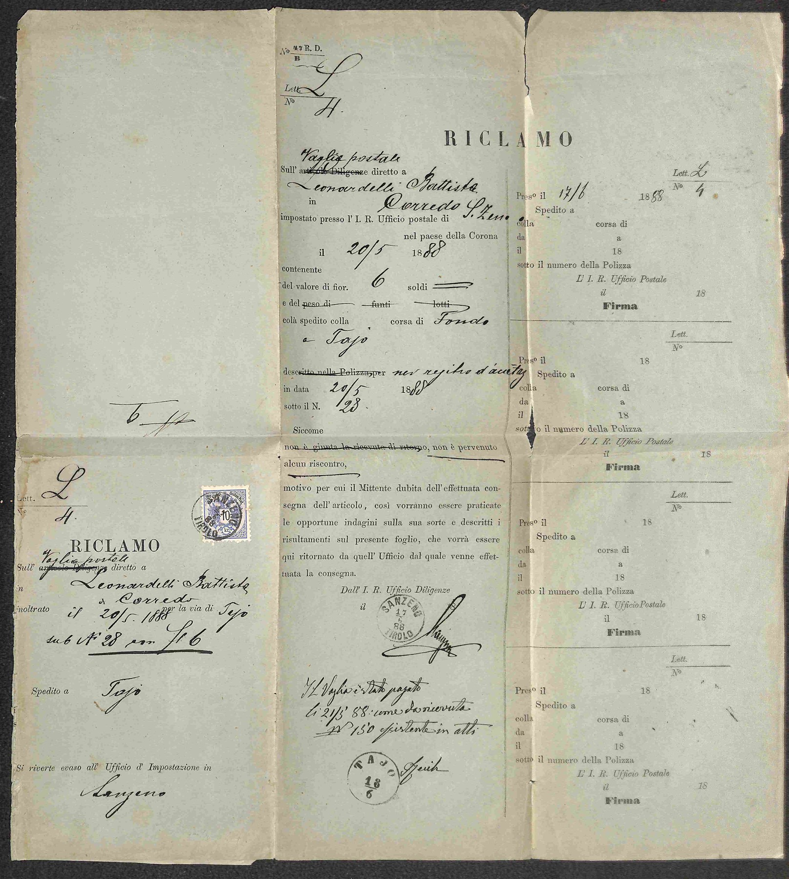 ITALIA / Antichi Stati Italiani / Lombardo Veneto / Territori Italiani d'Austria / Posta ordinari...