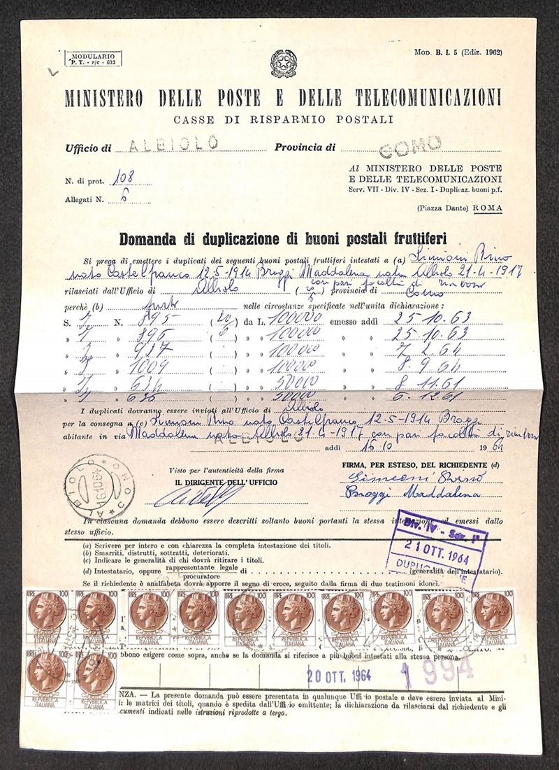 Italia / Repubblica / Posta Ordinaria