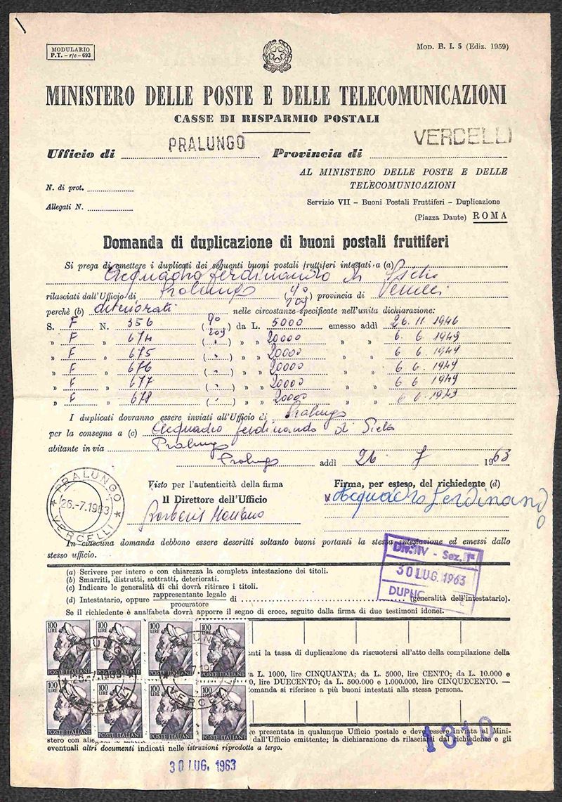 Italia / Repubblica / Posta Ordinaria