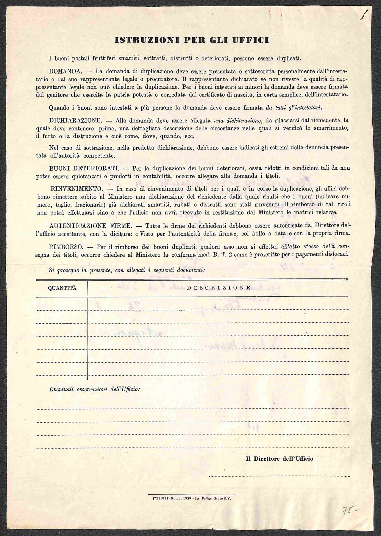 Italia / Repubblica / Posta Ordinaria