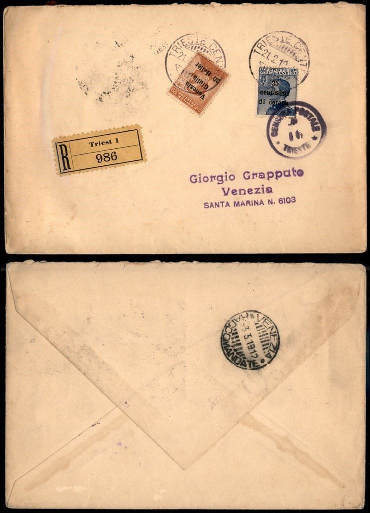 Italia / Occupazioni i Guerra Mondiale / Trento e Trieste / Posta Ordinaria