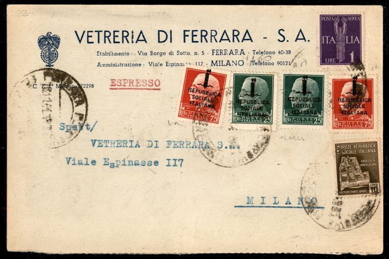 Italia / Rsi / Provvisori / Posta Ordinaria