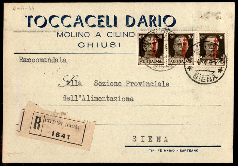 Italia / Rsi / Provvisori / Firenze / Posta Ordinaria