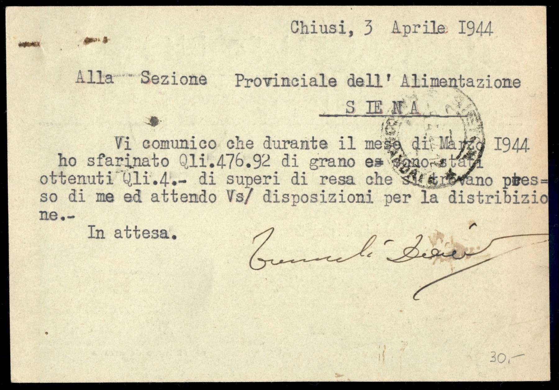 Italia / Rsi / Provvisori / Firenze / Posta Ordinaria