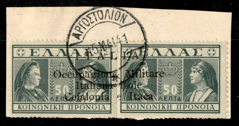 Italia / Occupazioni II Guerra Mondiale / Cefalonia e Itaca / Argostoli / Posta Ordinaria