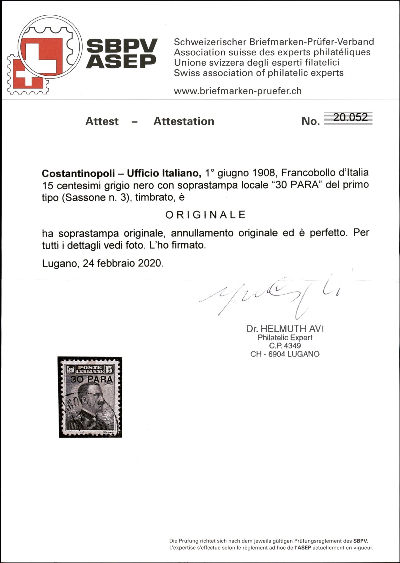 Italia / Uffici Postali All'estero / Levante / Costantinopoli / Posta Ordinaria