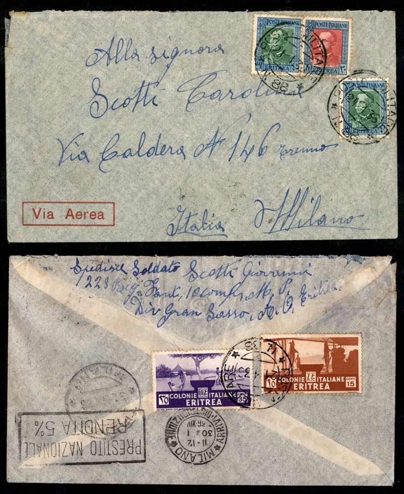 Italia / Colonie / Eritrea / Aerogrammi