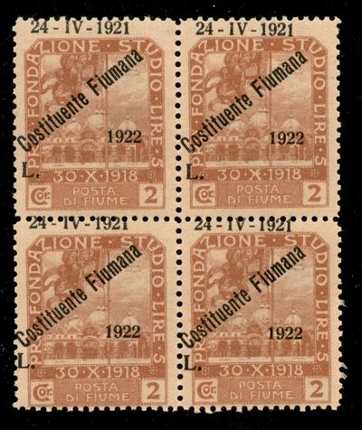Italia / Occupazioni i Guerra Mondiale / Fiume / Posta Ordinaria