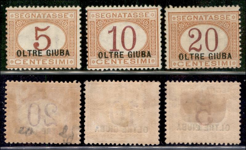 Italia / Colonie / Oltre Giuba / Segnatasse