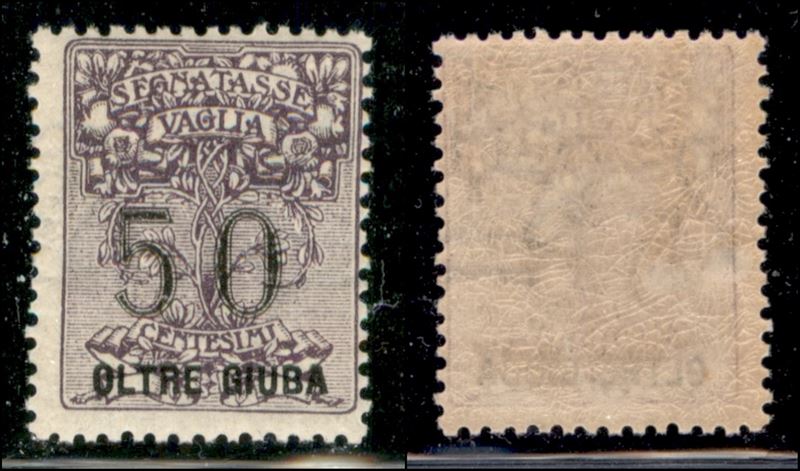 Italia / Colonie / Oltre Giuba / Segnatasse per Vaglia