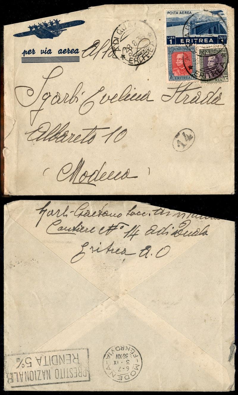 Italia / Colonie / Eritrea / Aerogrammi