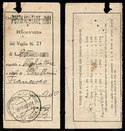 Italia / Colonie / Africa Orientale Italiana / Posta Militare