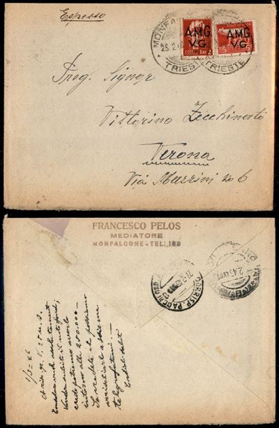 Italia / Trieste / Trieste Amg Vg / Posta Ordinaria