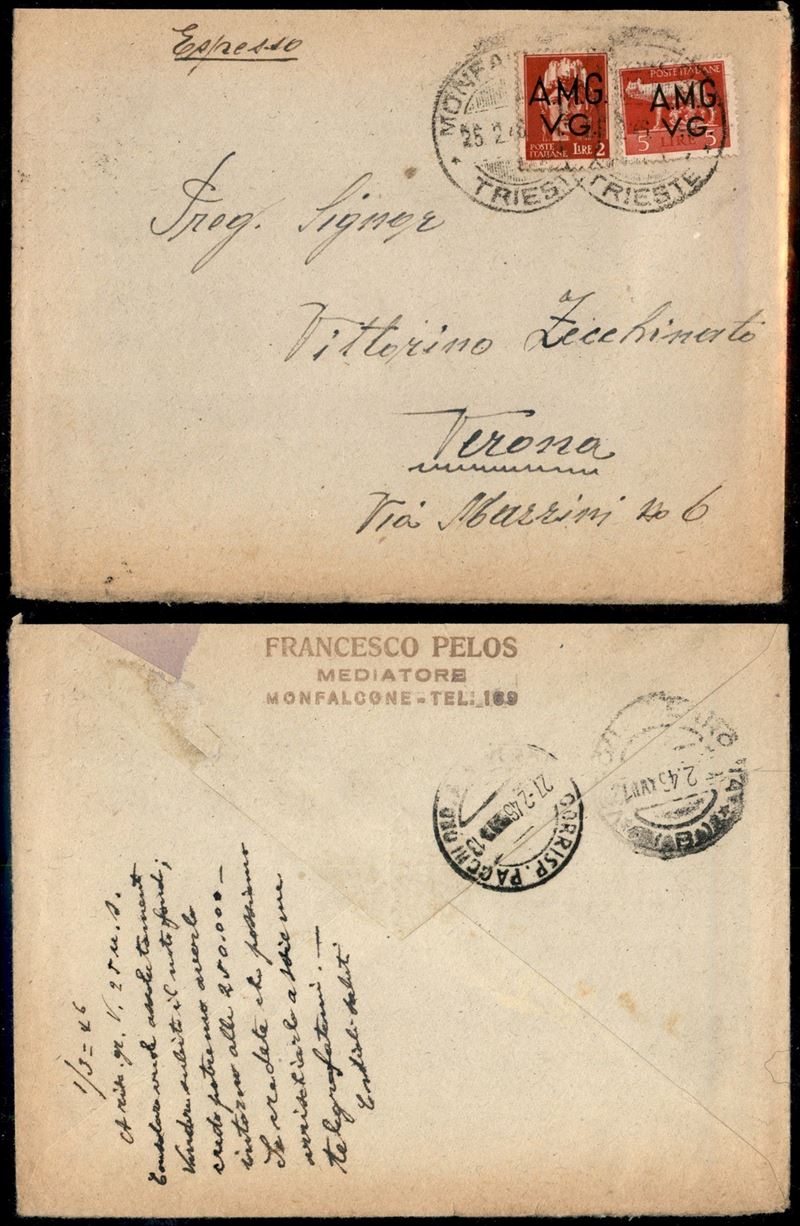 Italia / Trieste / Trieste Amg Vg / Posta Ordinaria