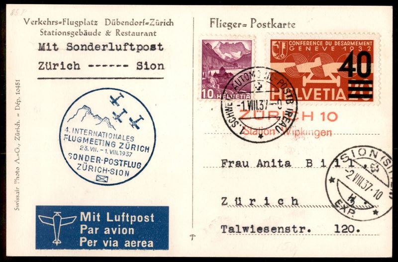 Svizzera / Posta Aerea