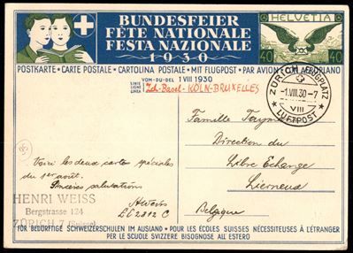Svizzera / Posta Aerea