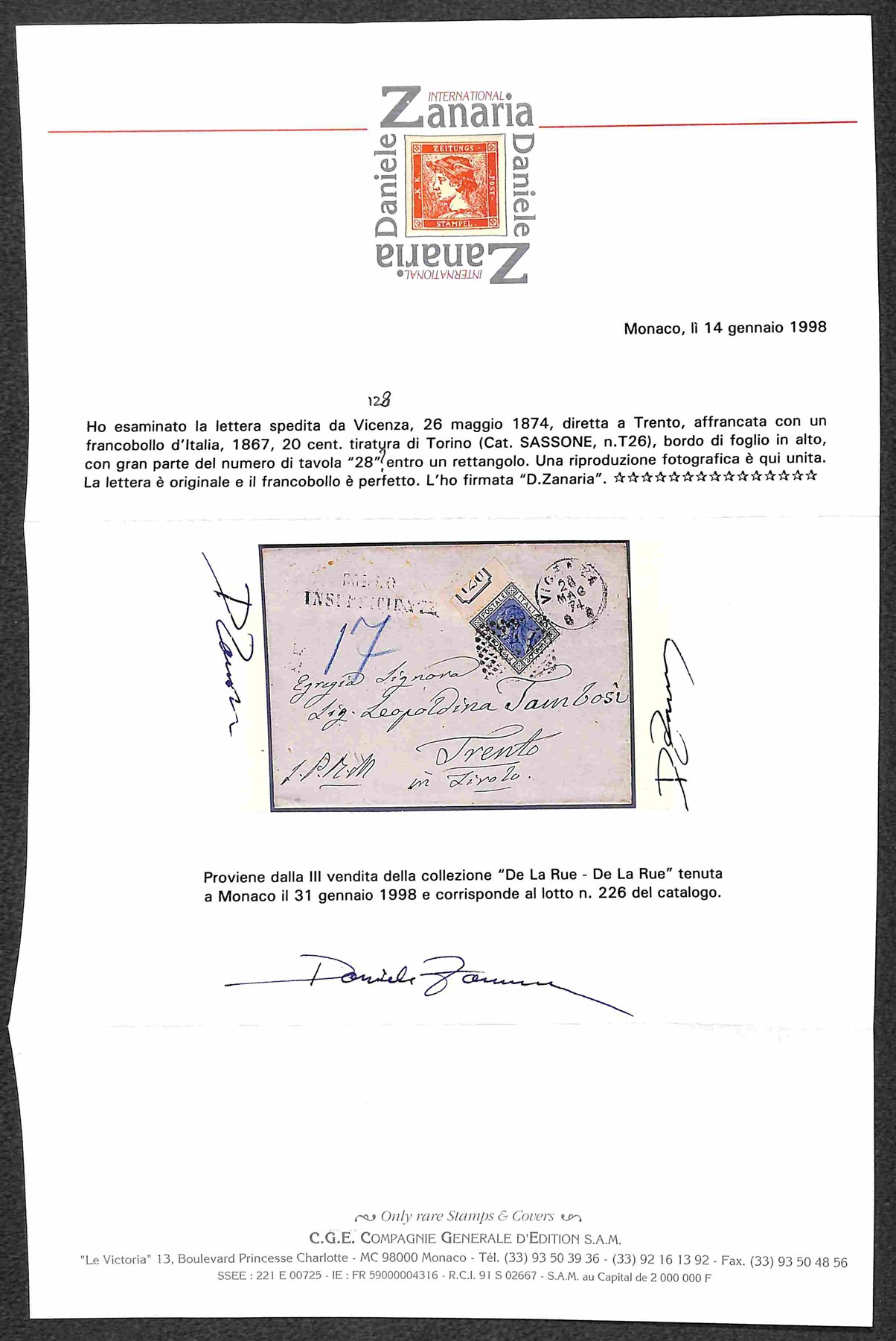 Italia / Regno / Posta Ordinaria