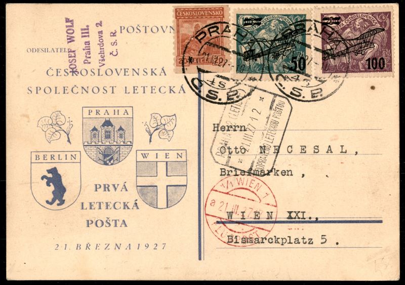 Cecoslovacchia / Posta Aerea