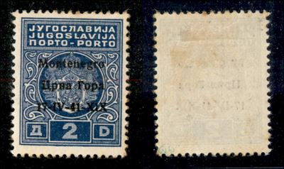 Italia / Occupazioni II Guerra Mondiale / Montenegro / Segnatasse