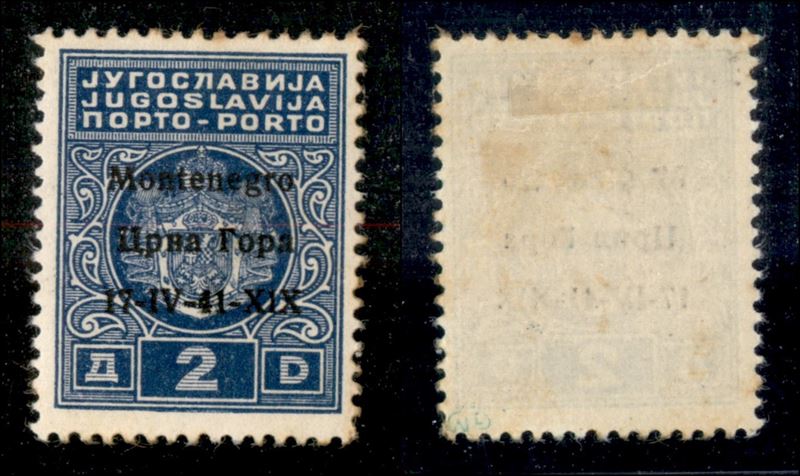 Italia / Occupazioni II Guerra Mondiale / Montenegro / Segnatasse