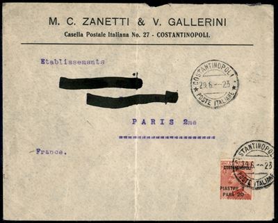 Italia / Uffici Postali All'estero / Levante / Costantinopoli / Posta Ordinaria