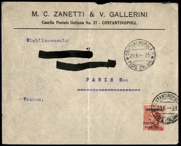 ITALIA / Uffici Postali all'Estero / Levante / Costantinopoli / Posta ordinaria