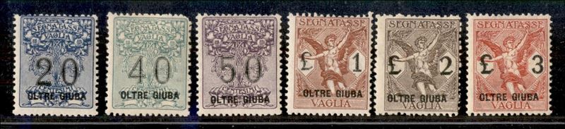 Italia / Colonie / Oltre Giuba / Segnatasse per Vaglia