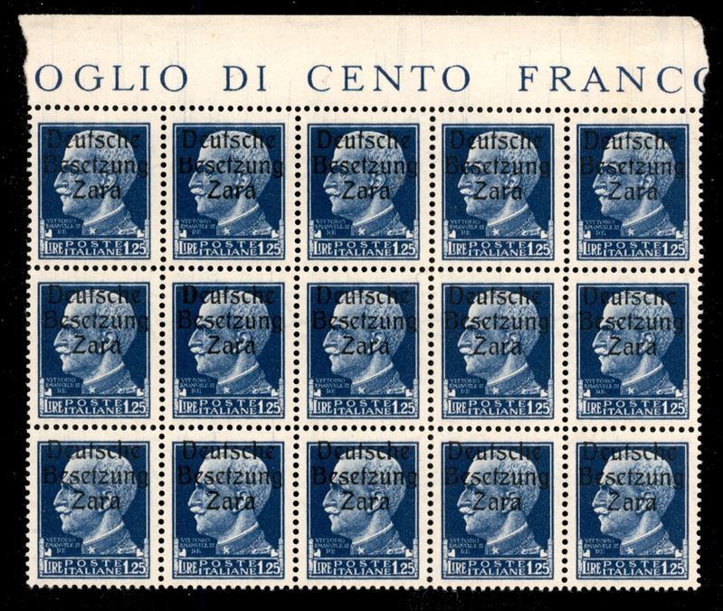 Italia / Occupazioni Straniere di Territori Italiani / Occupazione Tedesca / Zara / Posta Ordinar...