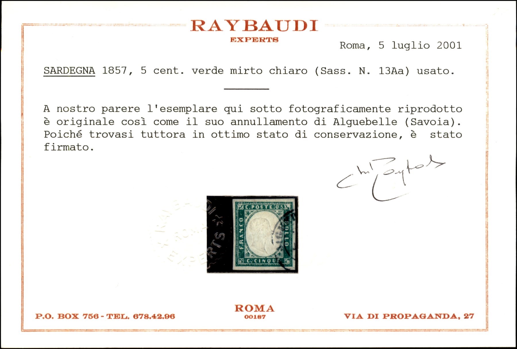 ITALIA / Antichi Stati Italiani / Sardegna / Posta ordinaria