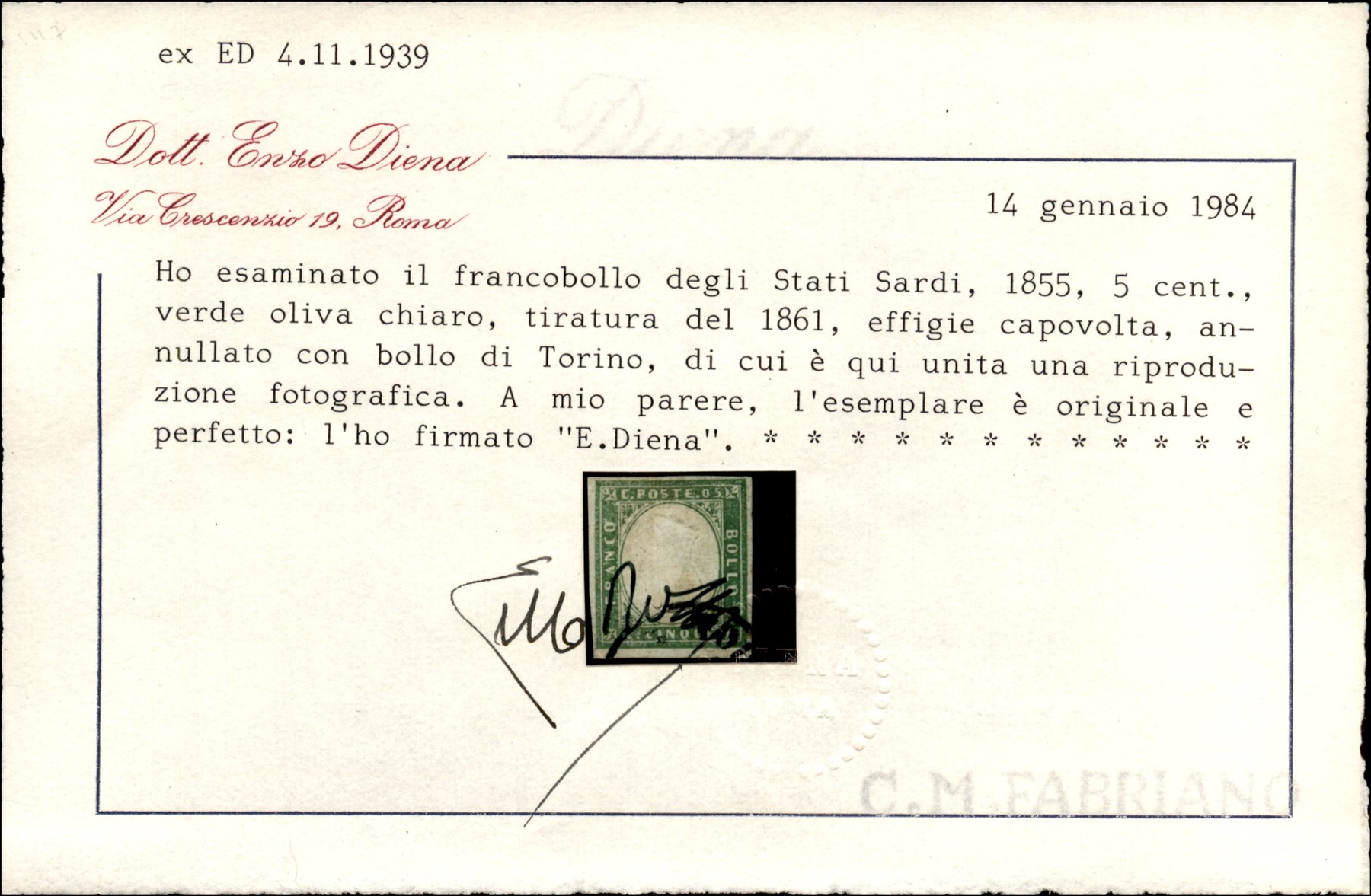 ITALIA / Antichi Stati Italiani / Sardegna / Posta ordinaria