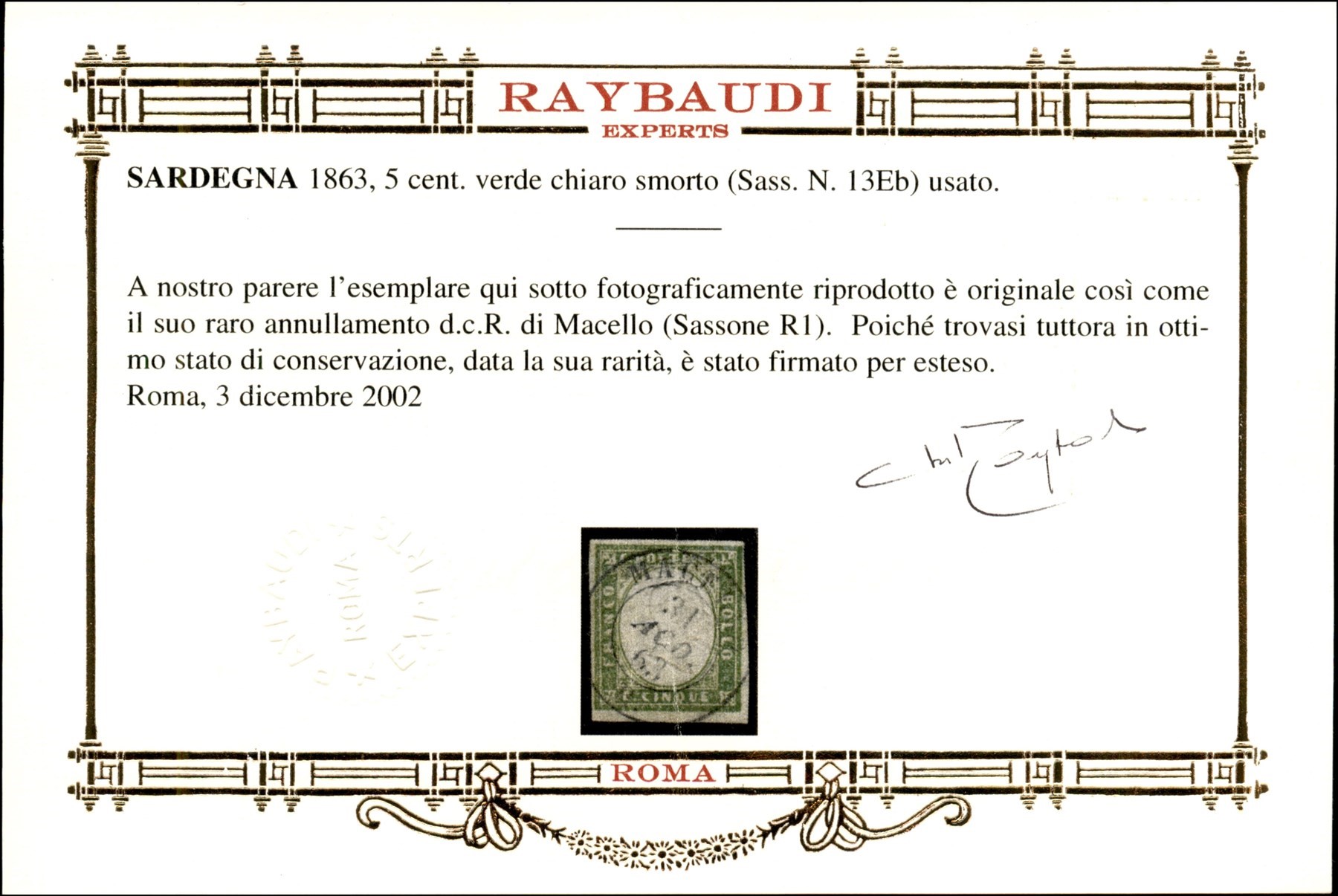 ITALIA / Antichi Stati Italiani / Sardegna / Posta ordinaria