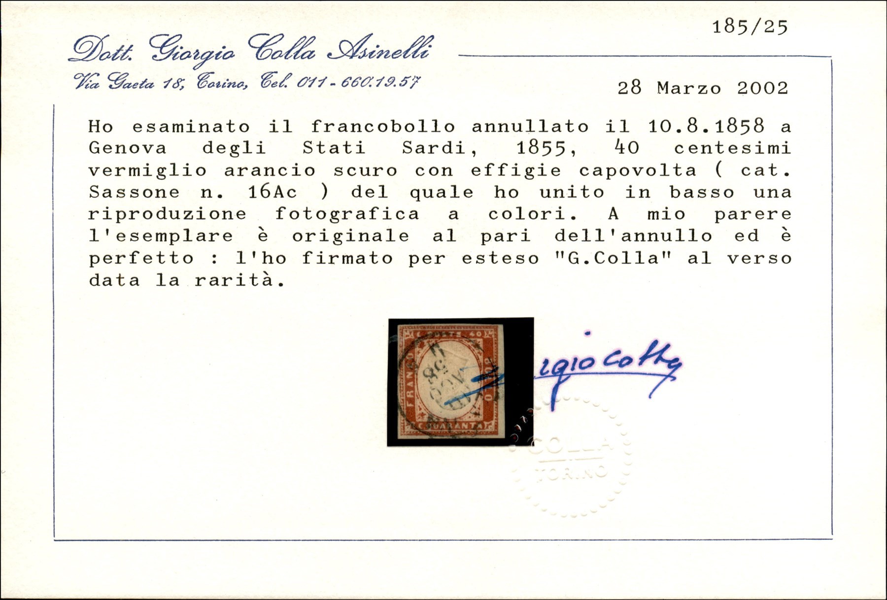 ITALIA / Antichi Stati Italiani / Sardegna / Posta ordinaria