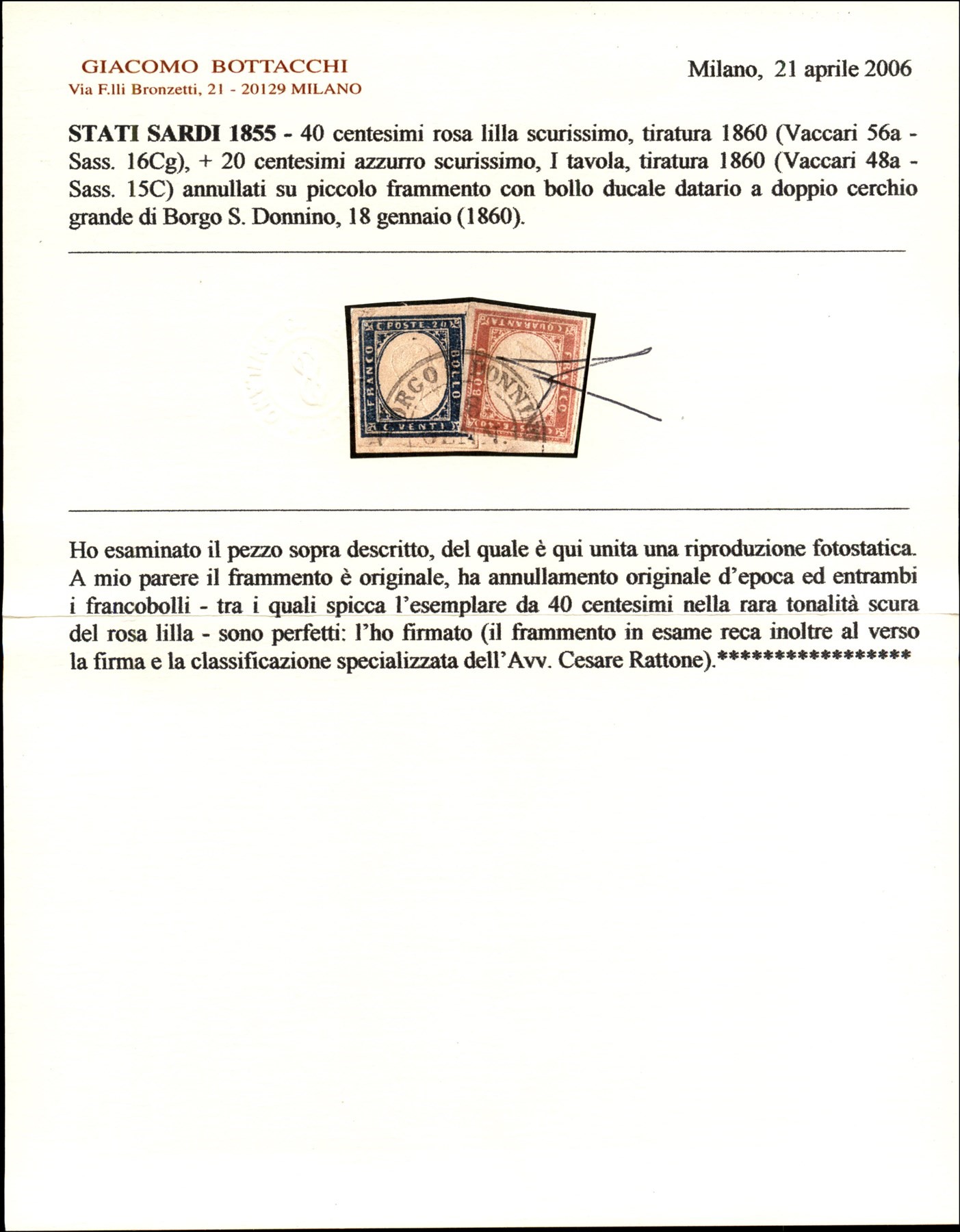 ITALIA / Antichi Stati Italiani / Sardegna / Posta ordinaria