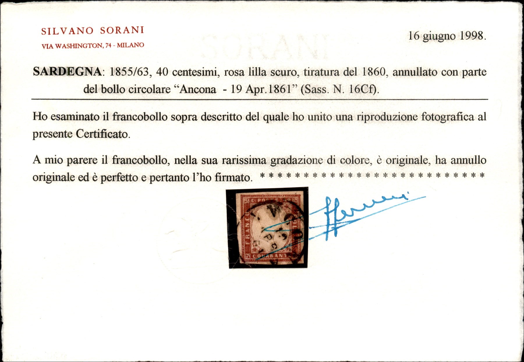 Italia / Antichi Stati Italiani / Sardegna / Posta Ordinaria