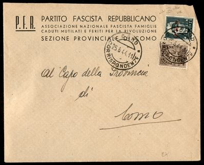 Italia / Rsi / G.n.r. Verona / Posta Ordinaria