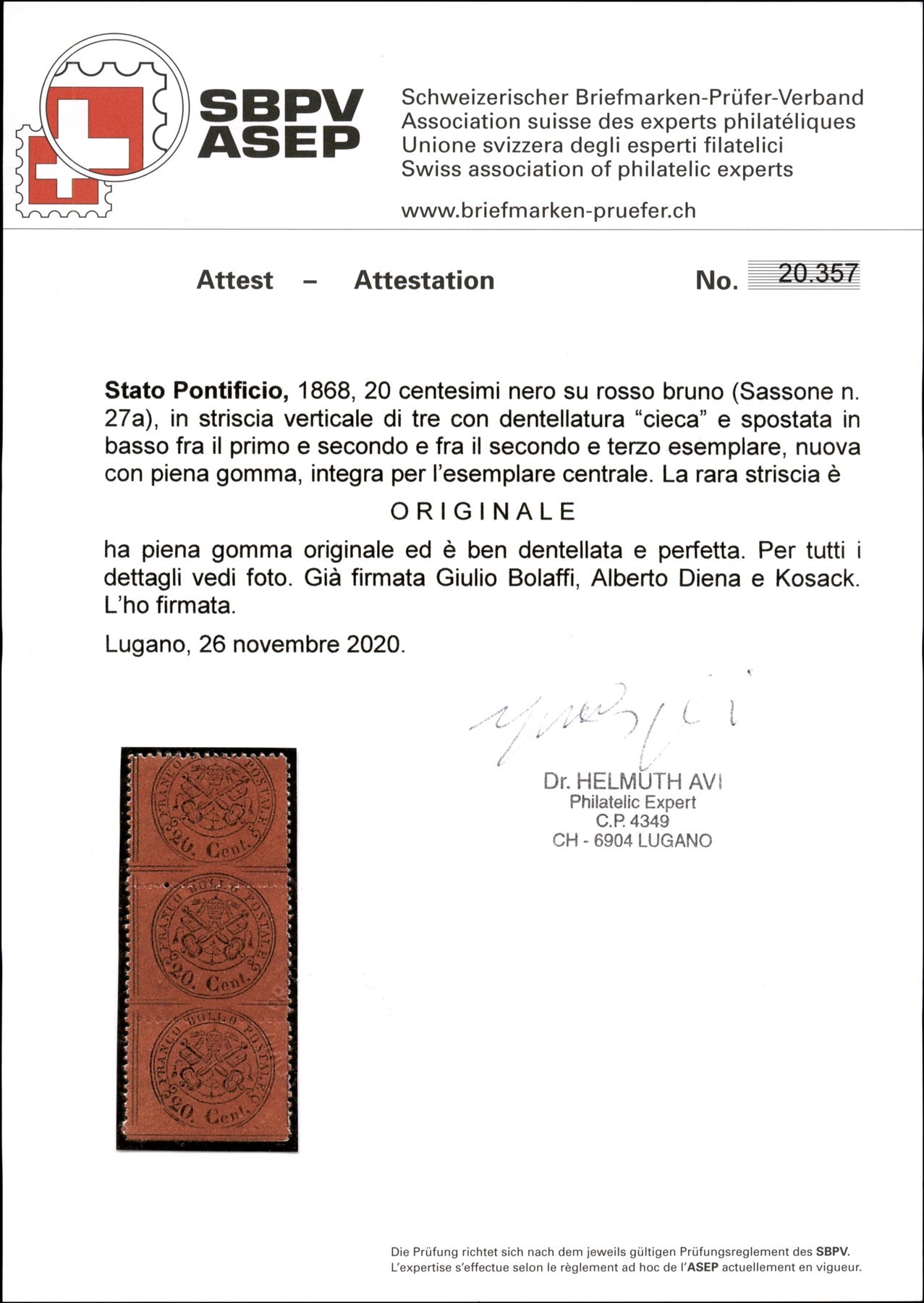 ITALIA / Antichi Stati Italiani / Stato pontificio / Posta ordinaria