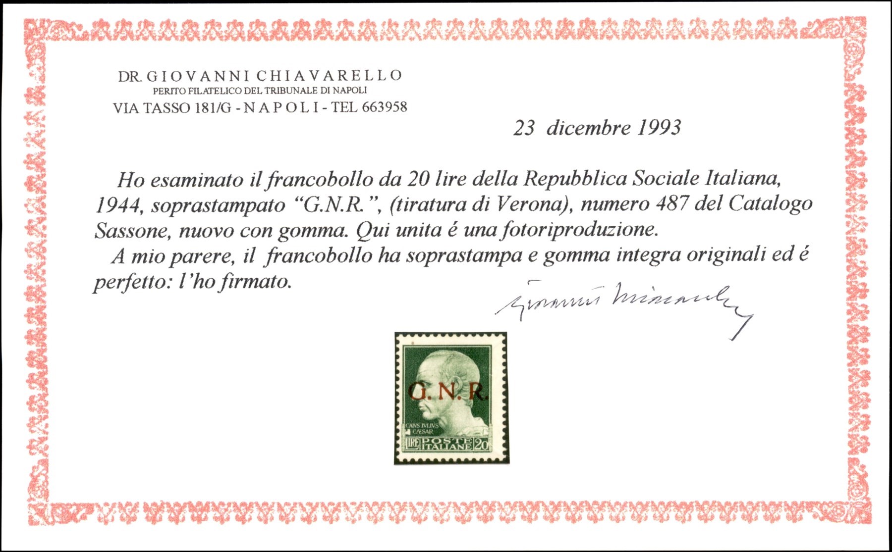 Italia / Rsi / G.n.r. Verona / Posta Ordinaria