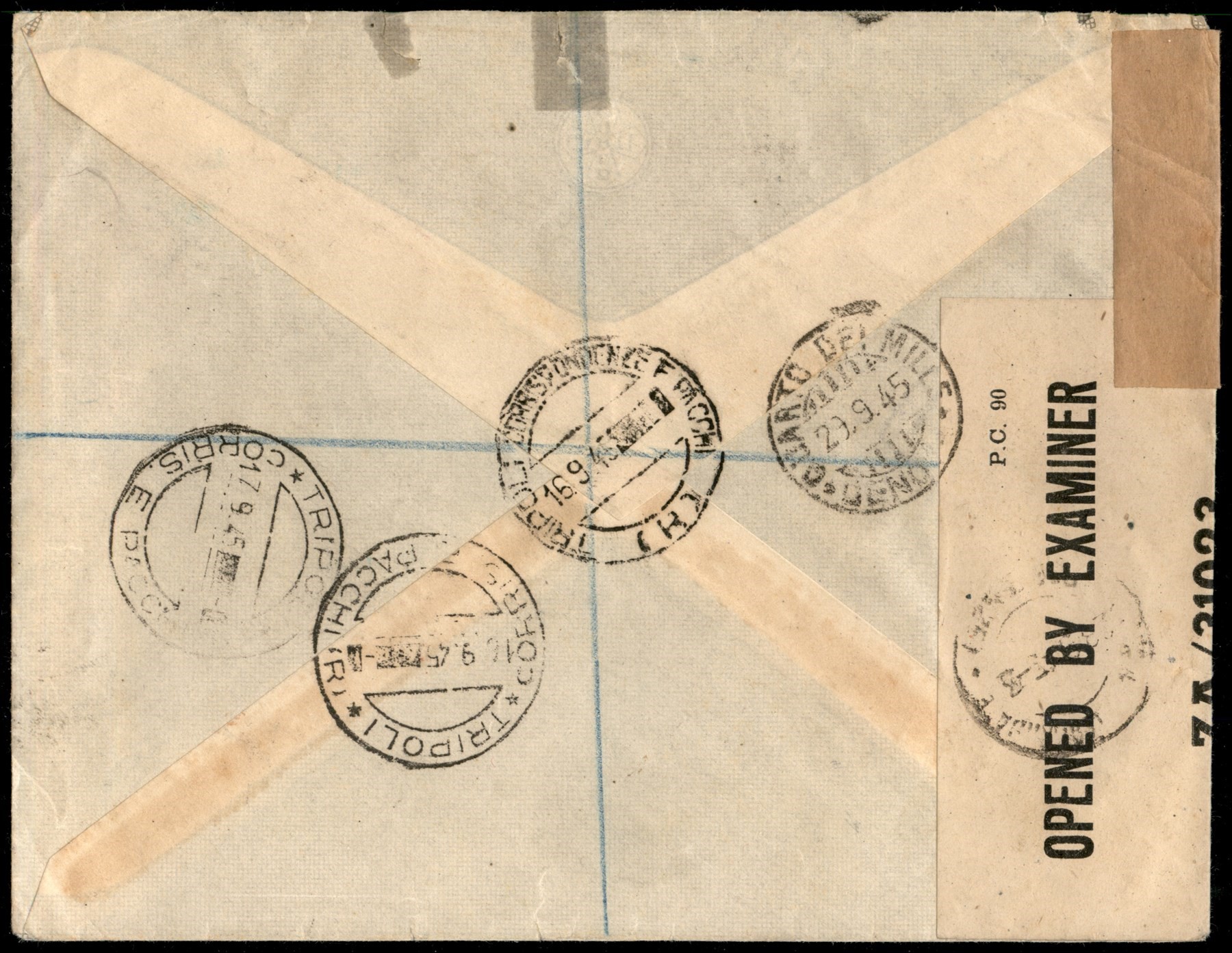 Italia / Occupazioni Straniere delle Colonie / Occupazione Britannica / M.e.f. / Aerogrammi