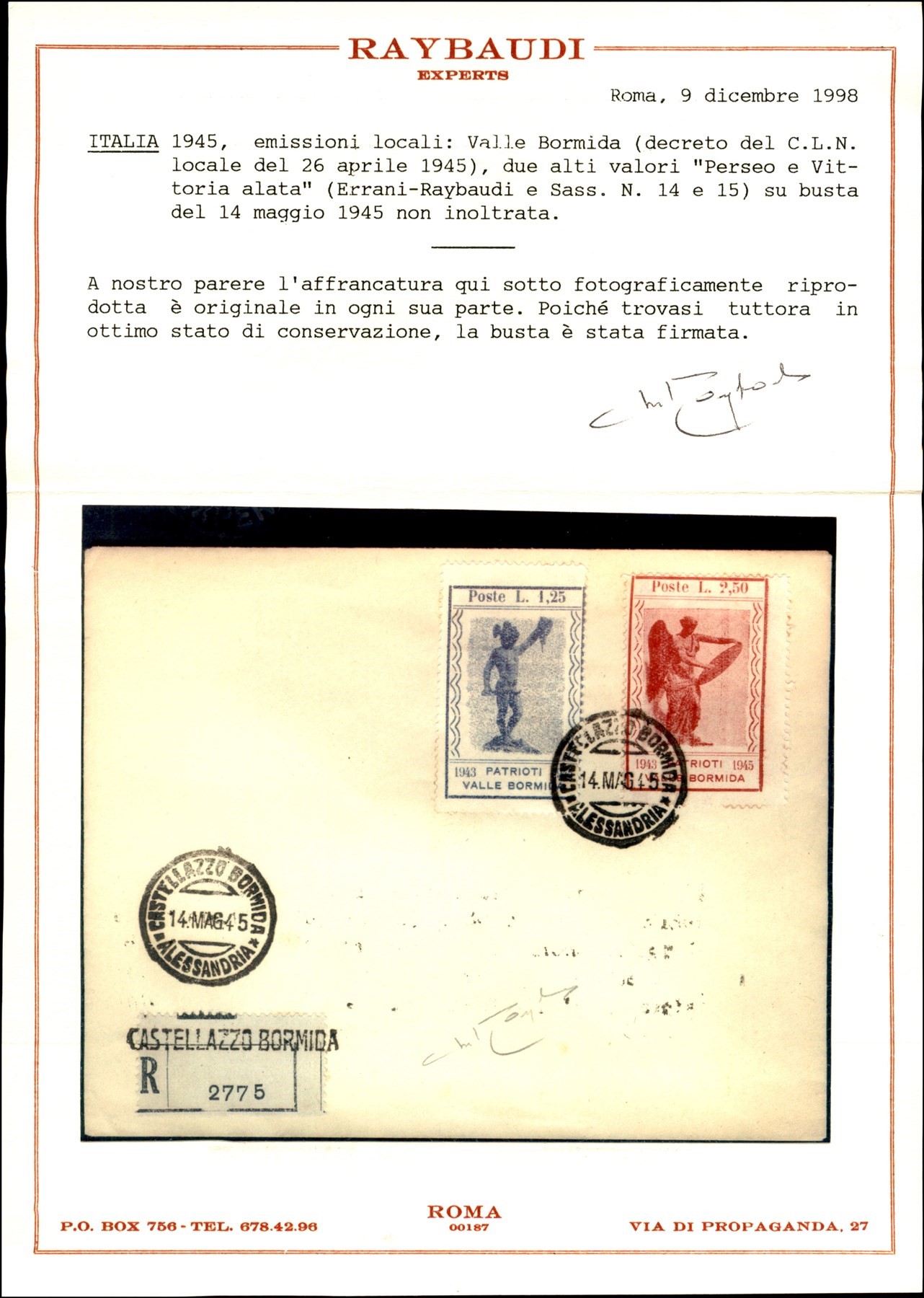 Italia / C.L.n. / Valle Bormida / Posta Ordinaria