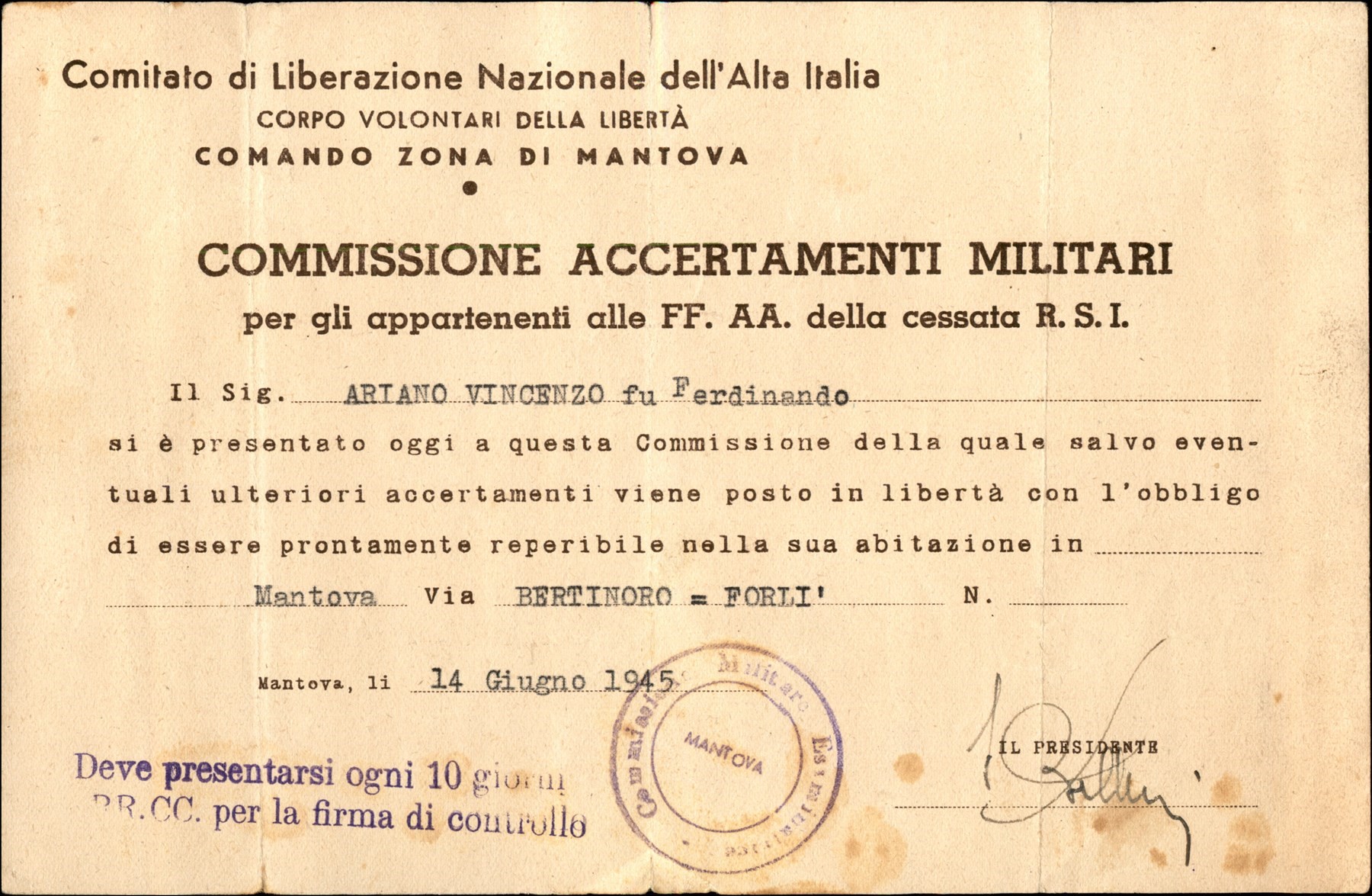 Italia / Emissioni Locali / Posta Ordinaria