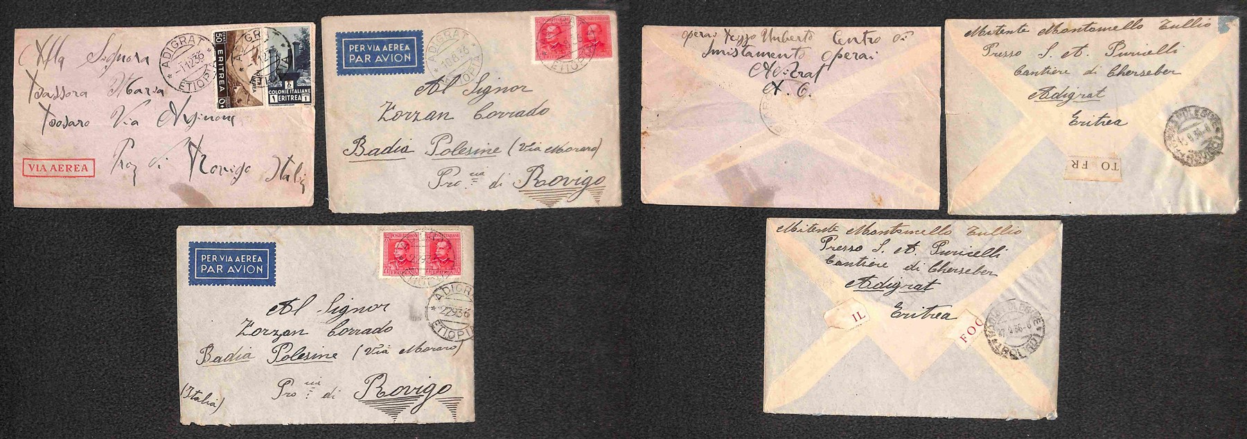 Italia / Colonie / Africa Orientale Italiana / Aerogrammi