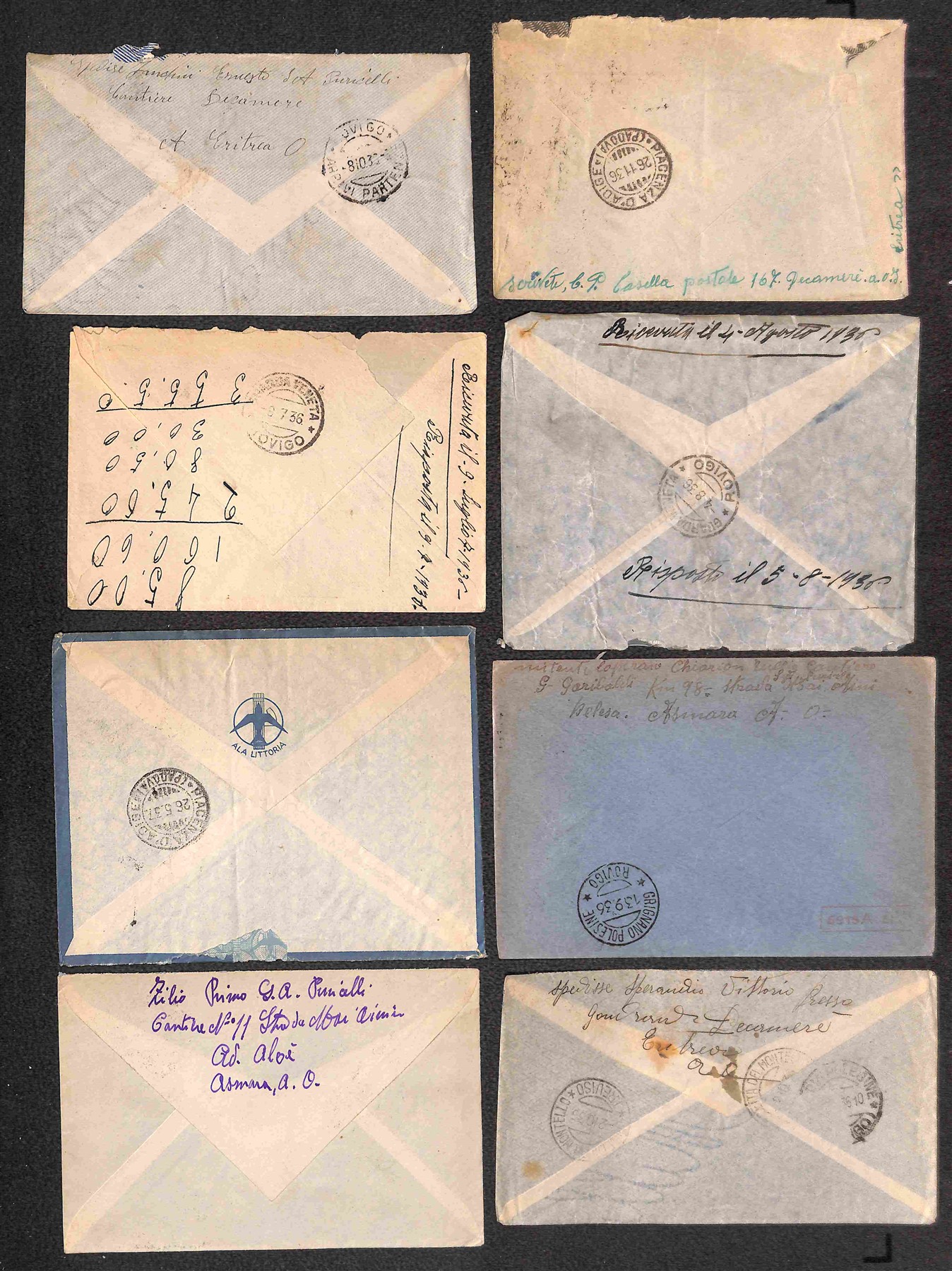 Italia / Colonie / Africa Orientale Italiana / Aerogrammi
