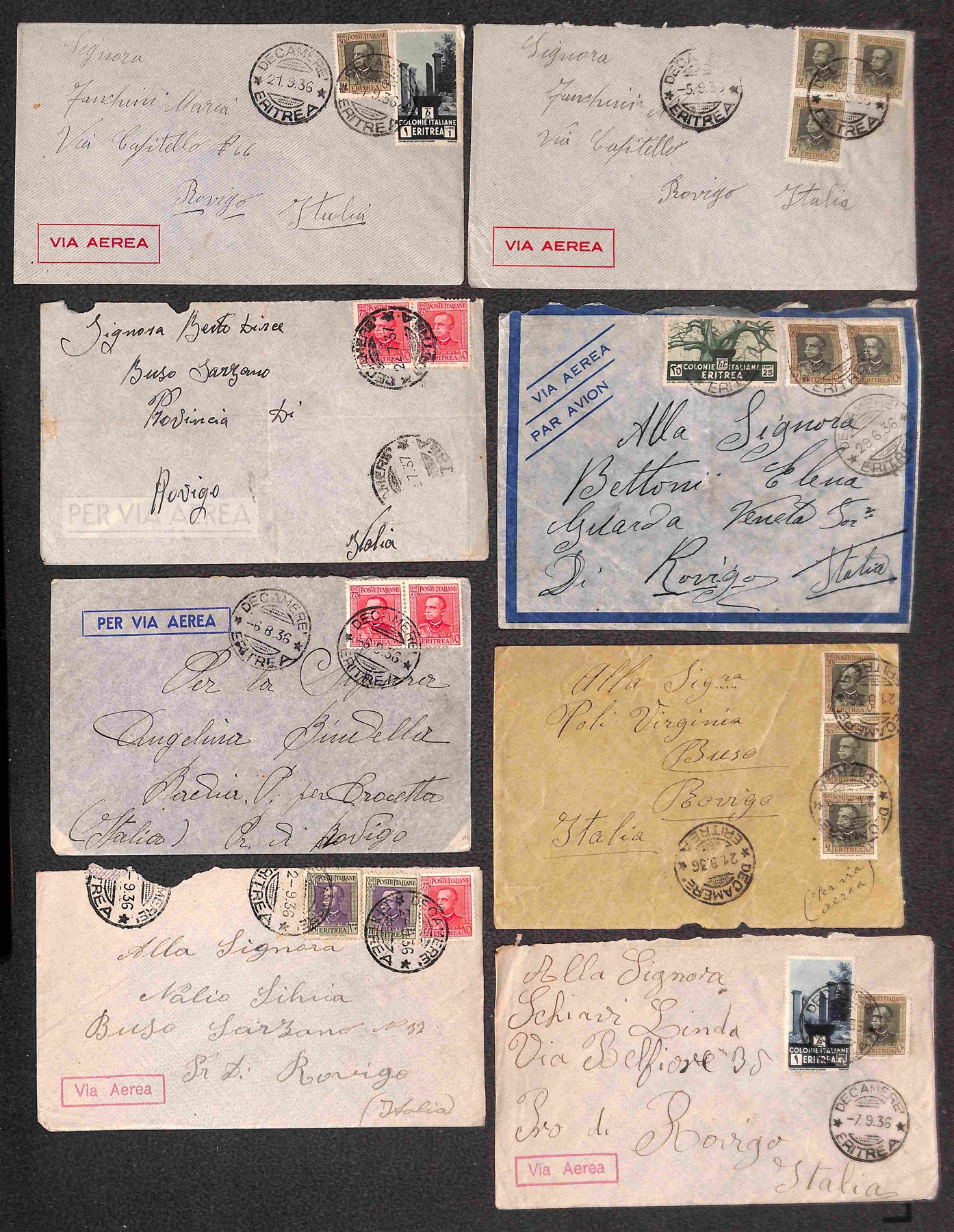 Italia / Colonie / Africa Orientale Italiana / Aerogrammi