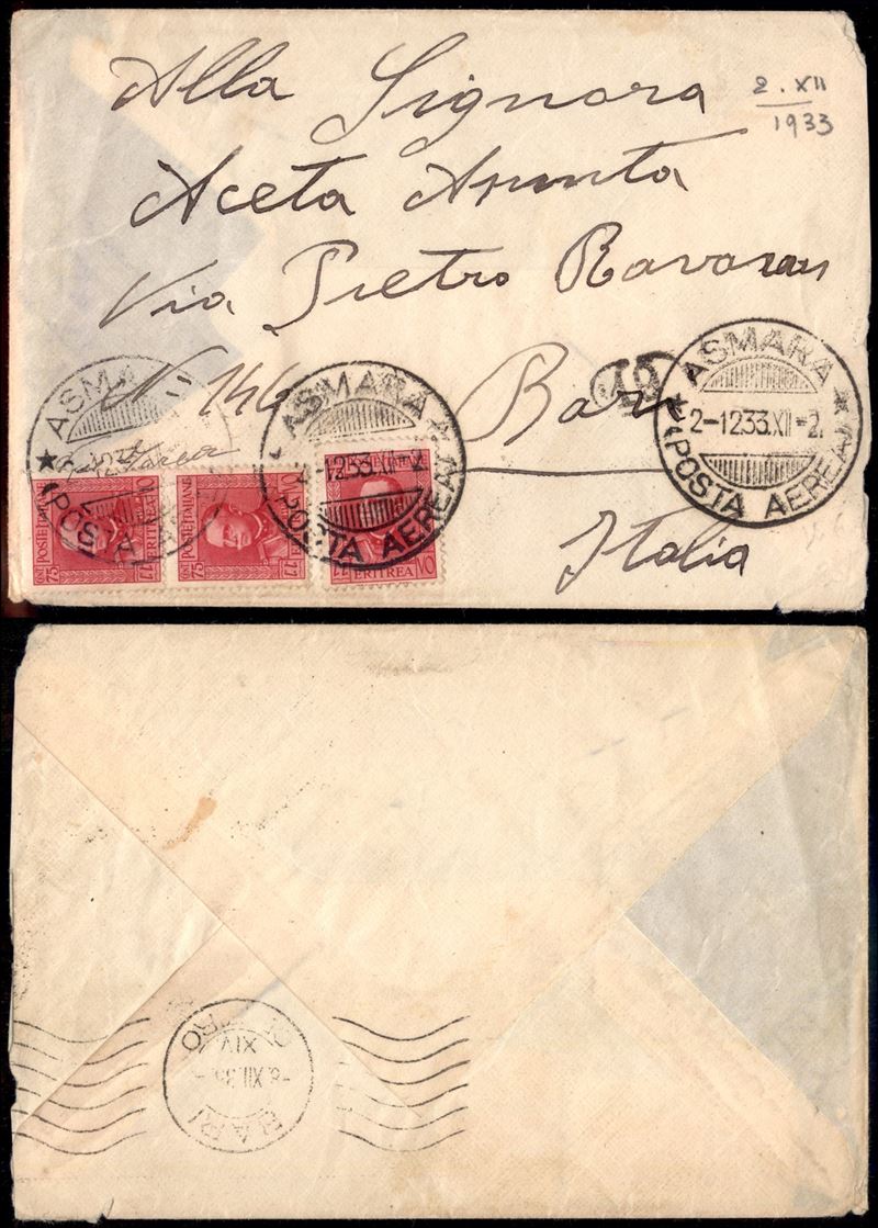 Italia / Colonie / Eritrea / Aerogrammi