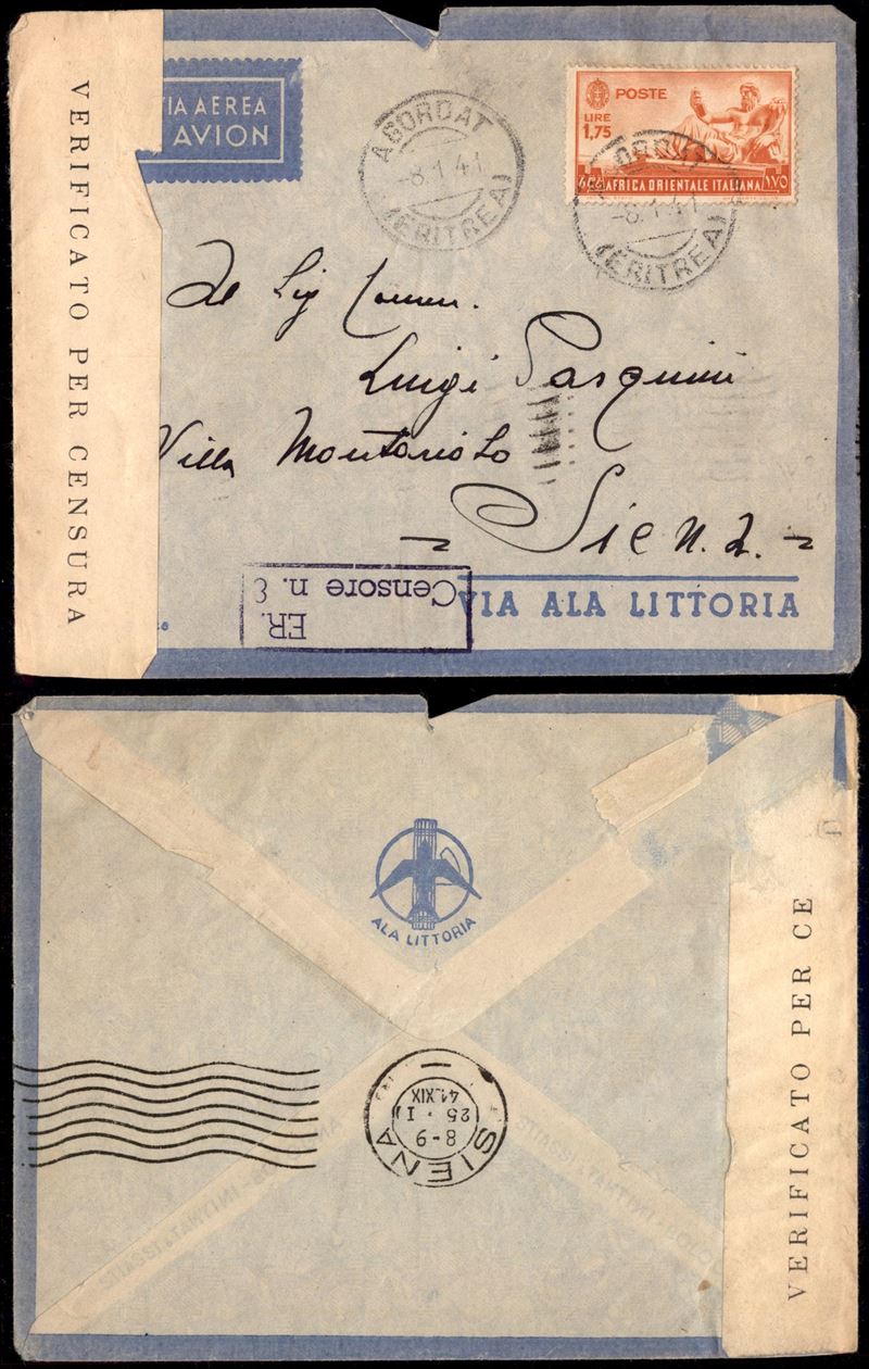 Italia / Colonie / Eritrea / Aerogrammi