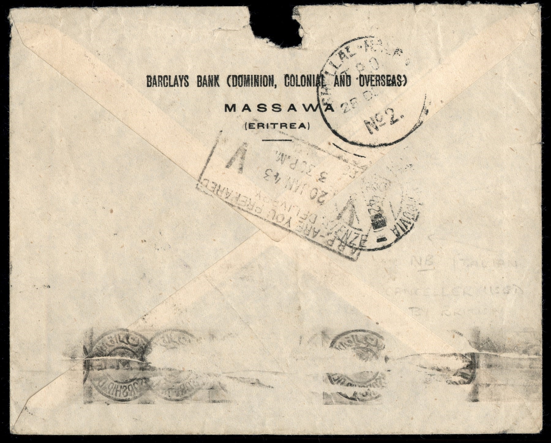 Italia / Occupazioni Straniere delle Colonie / Occupazione Britannica / M.e.f. / Posta Ordinaria