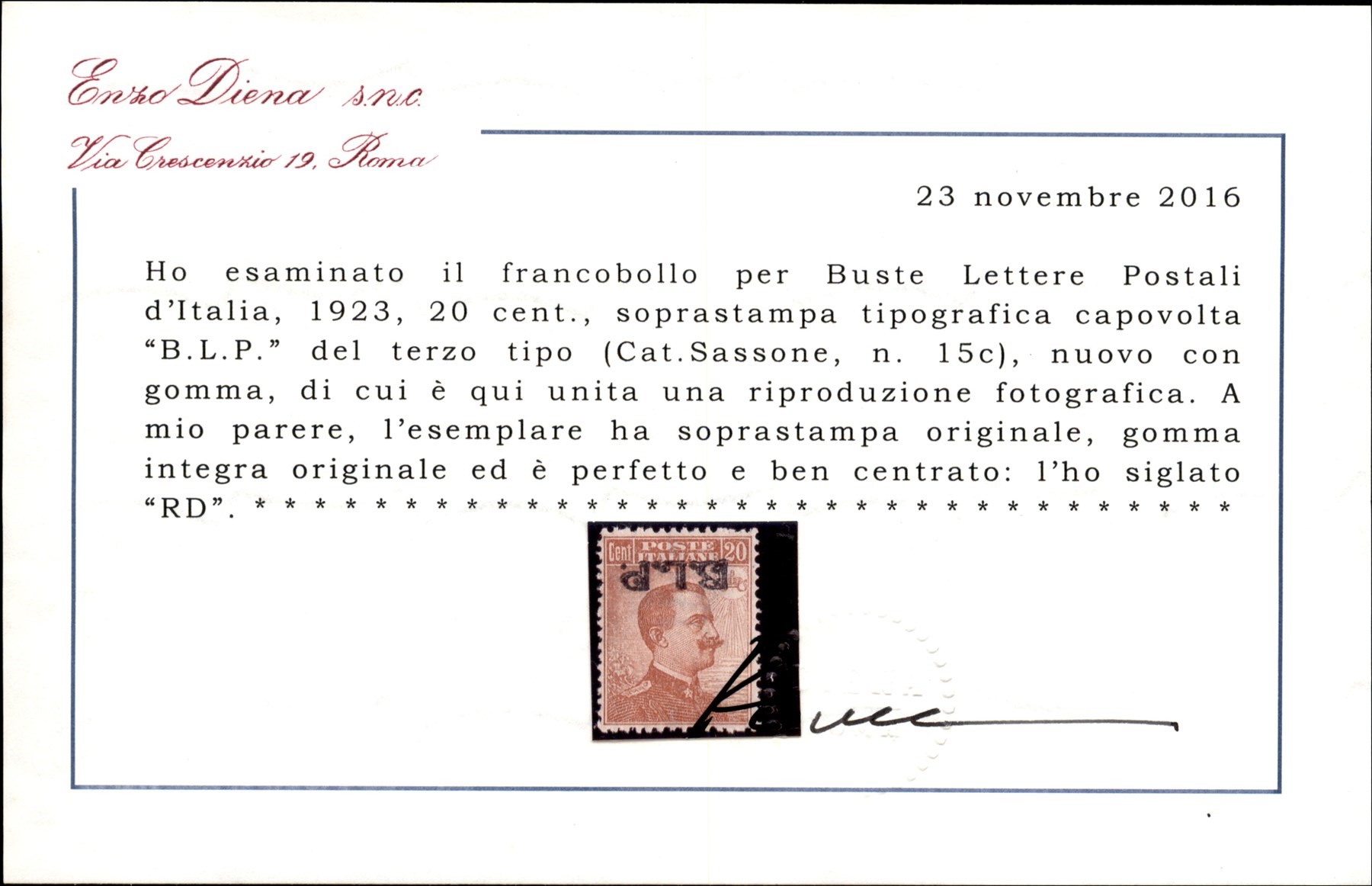 Italia / Regno / Posta Ordinaria