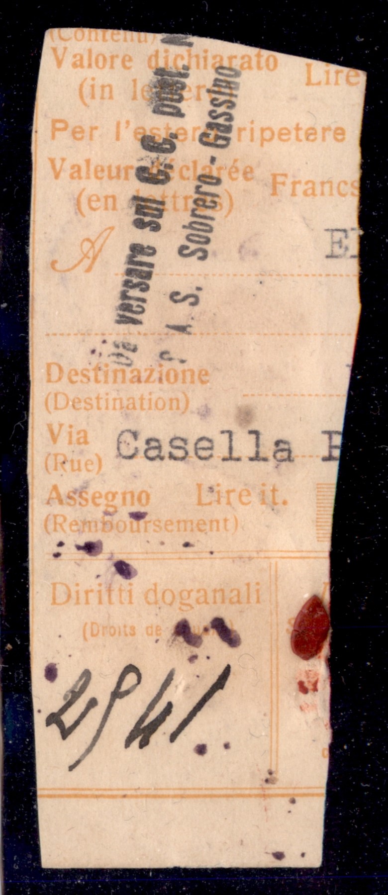 Italia / Colonie / Somalia / Pacchi Postali