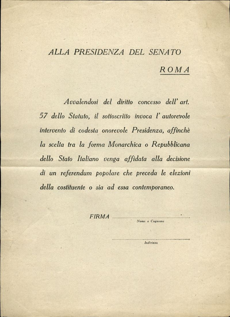 Italia / Volantini Lanciati da Aereo